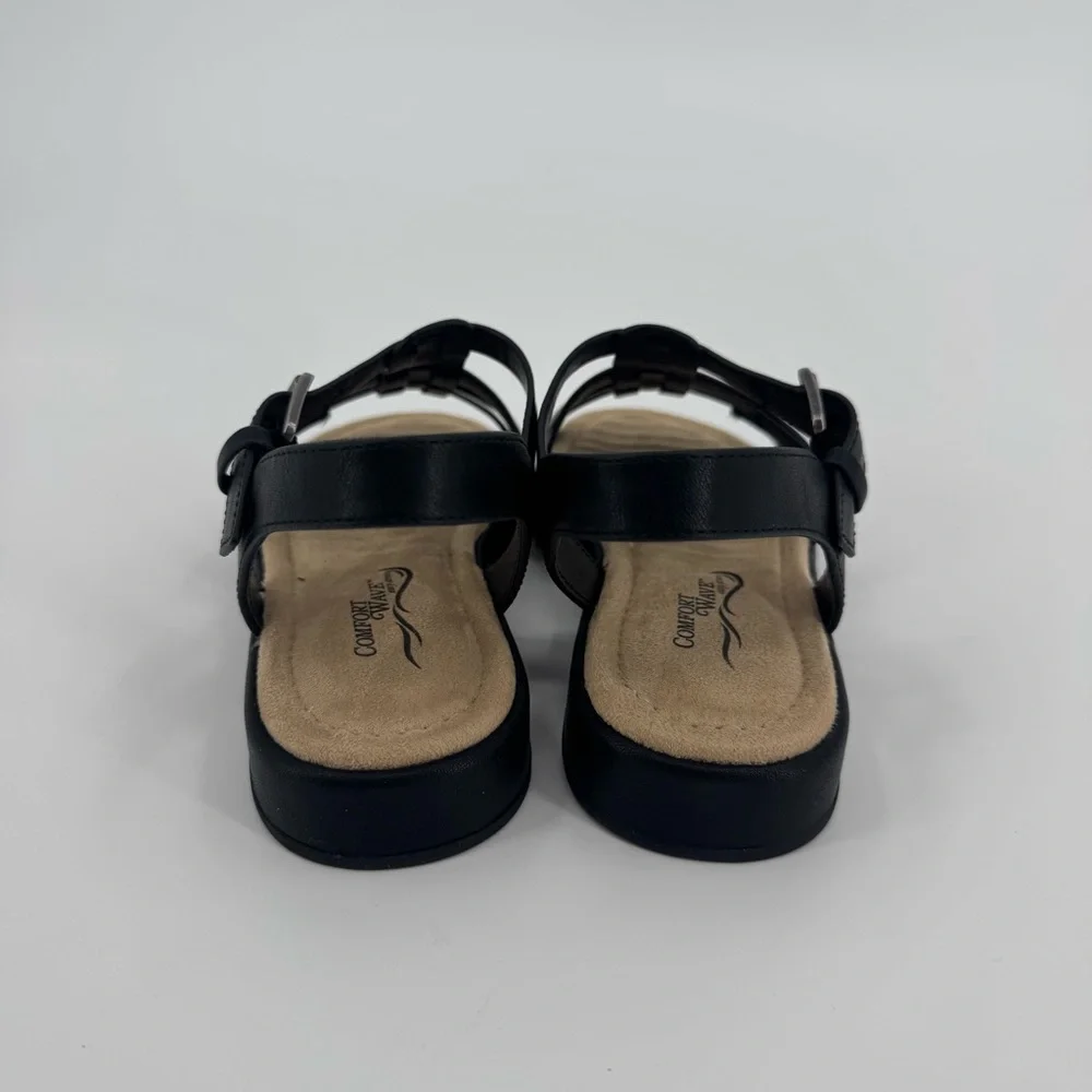 Easy Street Women's Black Chirp Flat Gladiator Sandals 6.5 - Picture 6 of 9